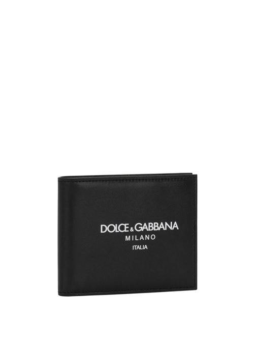 portafoglio in pelle con stampa logo Dolce & Gabbana | BP3102AN244HNII7